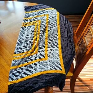 Black & White & Yellow/Gold scarf
